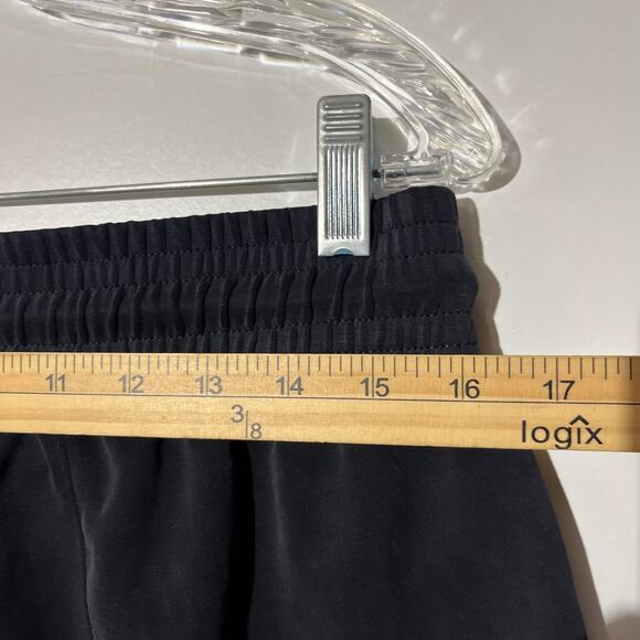 FLX Black Velour Wide Leg High Rise Comfy Pants Women’s Size Large - Picture 5 of 7